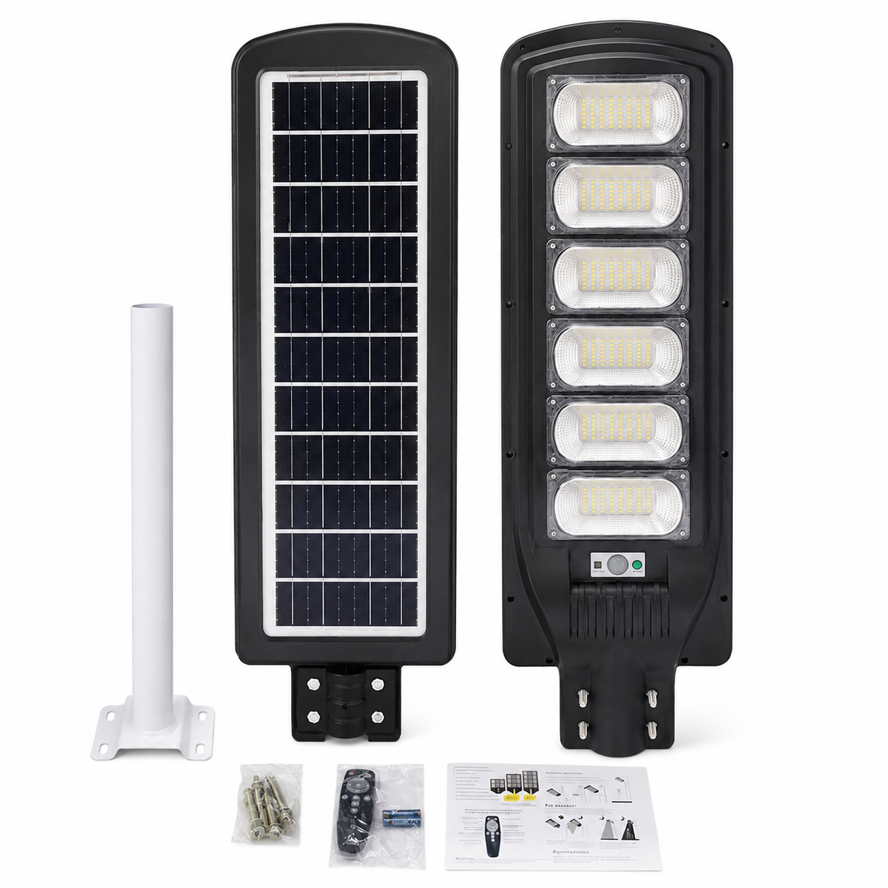 Lampadaire Solaire 300W Tout-en-un – 6 Modules LED