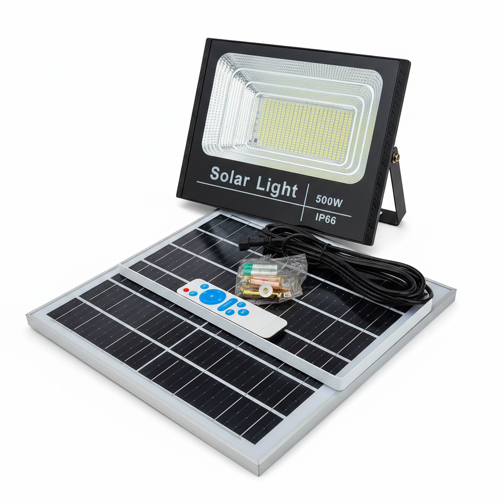 Projecteur Solaire 500W – Fond blanc
