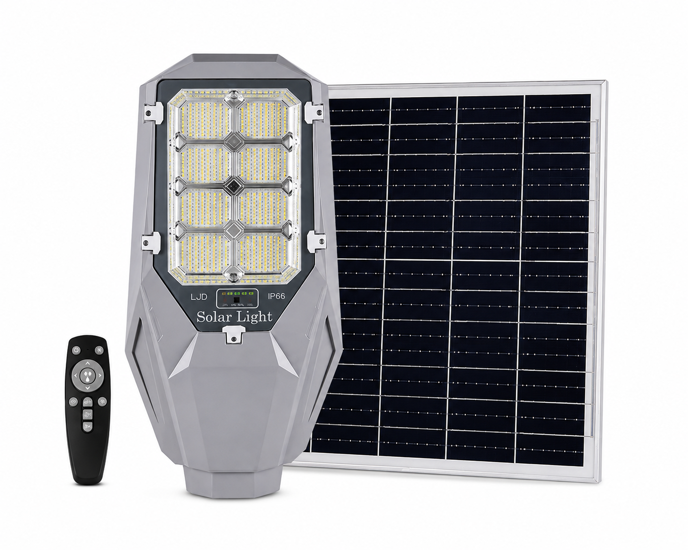 Lampadaire solaire 500W 2-en-1 – vue du produit