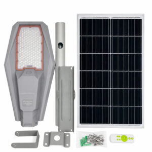 Lampadaire solaire 400W 2-en-1 Power Royal avec panneau et accessoires