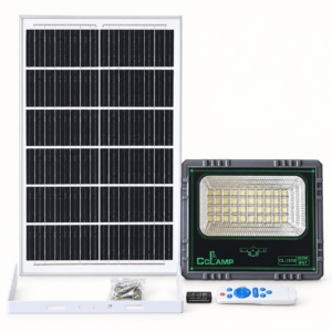 Projecteur solaire CcLAMP 500W IP67 avec panneau solaire et télécommande
