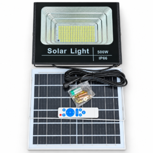Projecteur solaire 500W IP66 avec panneau solaire